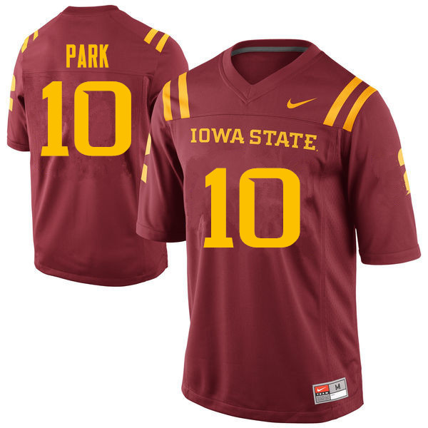 Men #10 Jacob Park Iowa State Cyclones College Football Jerseys Sale-Cardinal